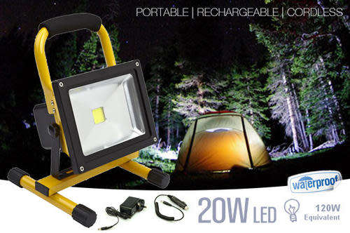 Portable Rechargeable LED Project/Work Floodlight. Collections are allowed.