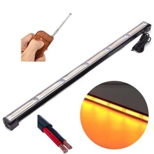 Amber Orange Vehicle Flash LED Strobe Light Bar COB LED Remote Controlled. Collections Are Allowed.
