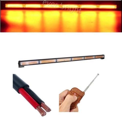 Amber Orange Vehicle Flash LED Strobe Light Bar COB LED Remote Controlled. Collections Are Allowed.