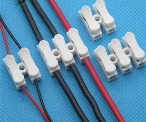 Triple-Wire Spring Push Down Connector. Collections are allowed.