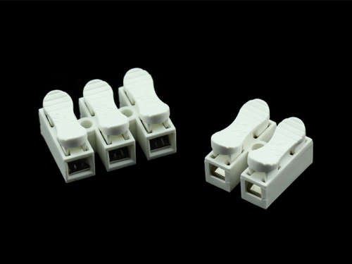 Triple-Wire Spring Push Down Connector. Collections are allowed.