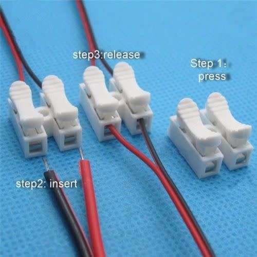 Quick Electrical Double wire Spring Push Down Fast Connector. Collections Are Allowed.