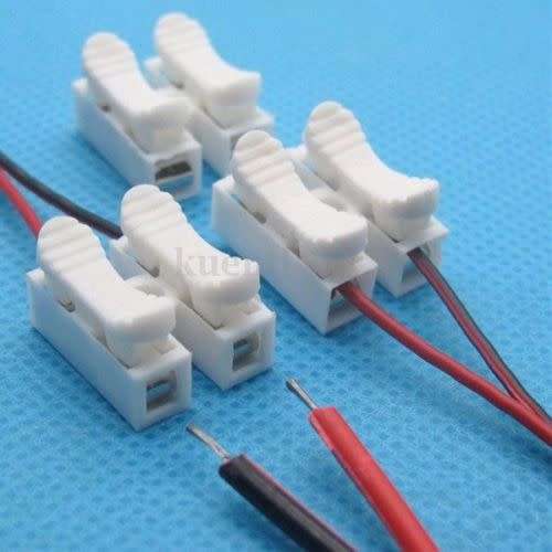 Quick Electrical Double wire Spring Push Down Fast Connector. Collections Are Allowed.