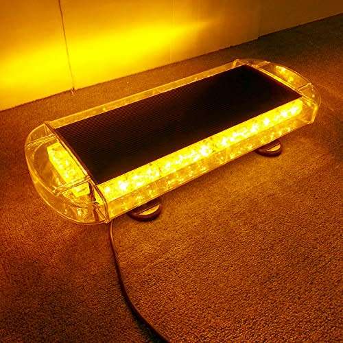 Car Roof Top Amber COB LED Flash Strobe Emergency Hazard Warning Light Bar. Collections Are Allowed.