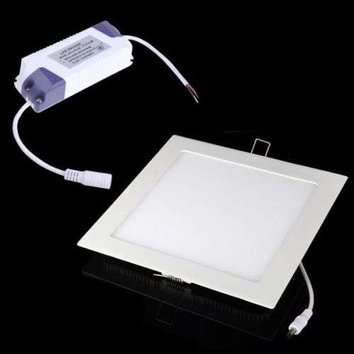 LED Ceiling Lights: 9W Square Panel Complete with Fittings Plus Driver/PSU. Collections Are Allowed.
