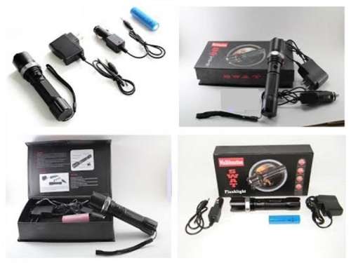 Rechargeable Zoomable CREE LED Torch Flashlight With 800 Lumens Output. Collections Are Allowed.