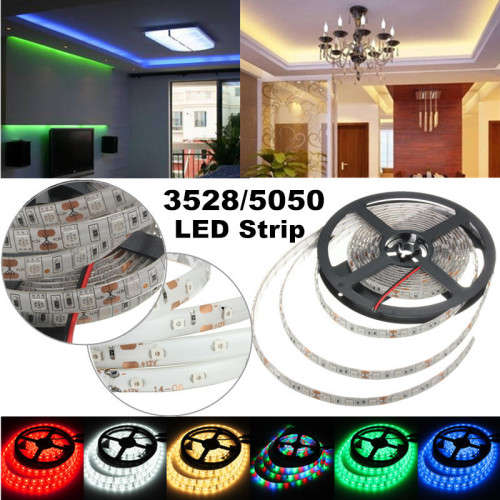 Remote Controlled RGB LED Strip Lights: 5-metre RGB Rolls with Adapter + Driver. Collections Allowed