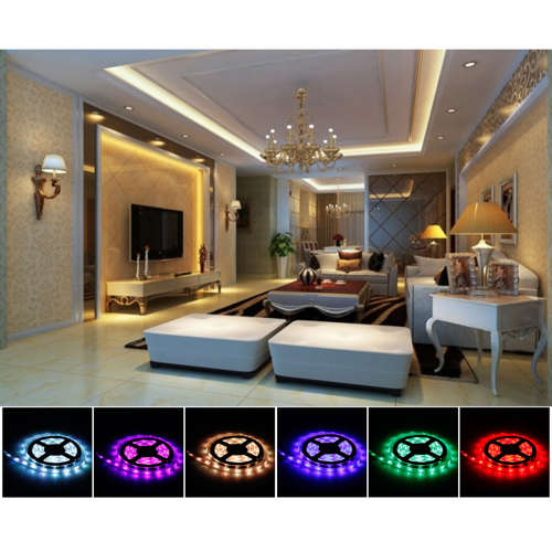 Remote Controlled RGB LED Strip Lights: 5-metre RGB Rolls with Adapter + Driver. Collections Allowed