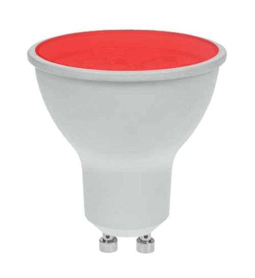 Red Light Colour LED Downlights 6W GU10 AC185~265V Wide Beam Angle. Light Bulbs Collections Allowed.