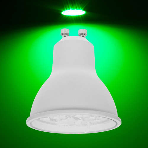 Green Light Colour LED Downlights 6W GU10 AC185~265V Wide Beam Angle Light Bulbs Collections Allowed