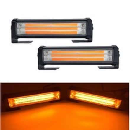 COB LED 4in1 Vehicle Strobe Flash Light Kit Amber Orange Yellow Light. Collections are allowed.