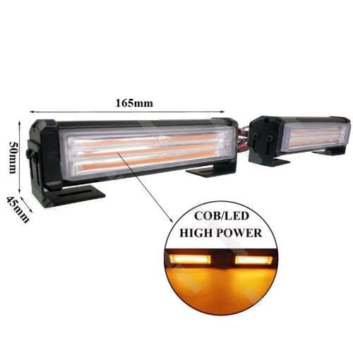 Amber Orange Yellow 4in1 Vehicle LED Cluster Strobe Flash Light Bar Kit. Collections are allowed.