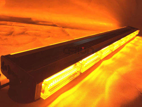 Orange Yellow Amber Vehicle LED Double Side Strobe Flash Light Bar 60cm. Collections allowed.