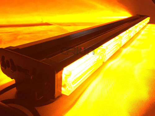 Orange Yellow Amber Vehicle LED Double Side Strobe Flash Light Bar 60cm. Collections allowed.