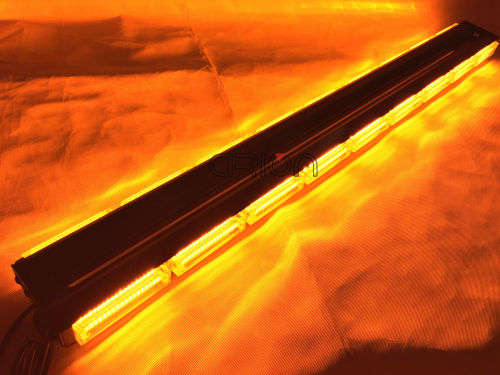 Orange Yellow Amber Vehicle LED Double Side Strobe Flash Light Bar 60cm. Collections allowed.