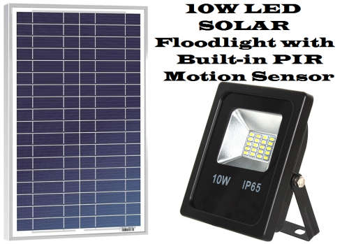 SOLAR LED Floodlights With Built-In PIR Motion Sensor 10W. Collections are allowed.