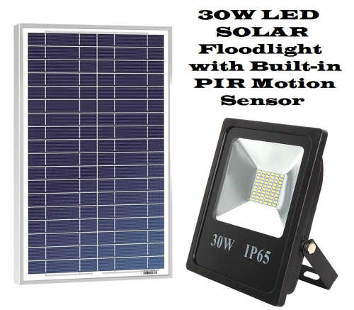 SOLAR LED Floodlights With Built-In PIR Motion Sensor 30W. Collections are allowed.