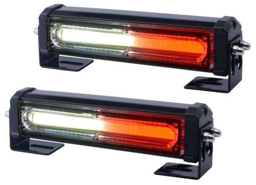 Red + White COB LED Emergency Warning Flash Cluster Strobe Grille Lights 12V. Collections Allowed.