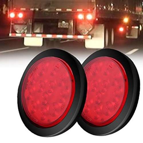 LED TAIL / STOP / BRAKE LIGHTS: Round 12V ~ 24V RED. SOLD AS A PAIR. Collections Are Allowed.