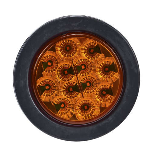 Pair Of LED Tail / Stop / Brake Lights: Round DC12V ~ 24V Amber / Orange. Collections Are Allowed.
