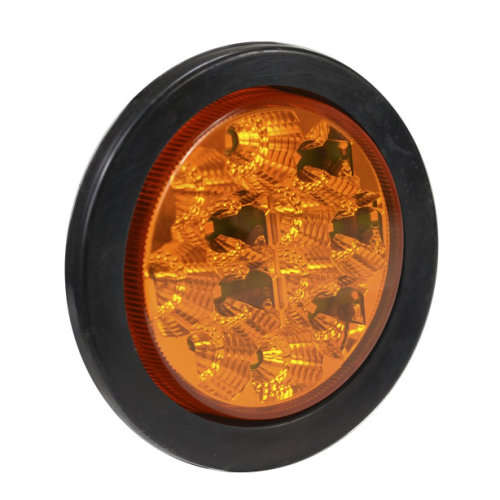 Pair Of LED Tail / Stop / Brake Lights: Round DC12V ~ 24V Amber / Orange. Collections Are Allowed.