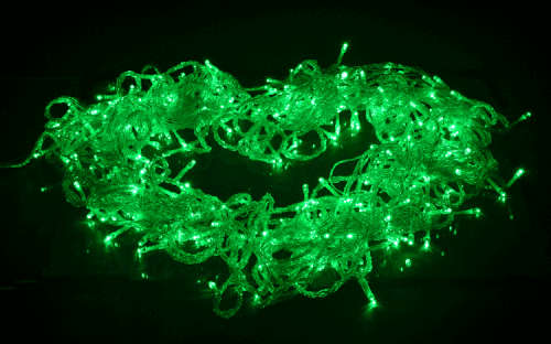 Green Light Colour LED Decorative Fairy String Lights Waterproof 220V AC. Collections Are Allowed.