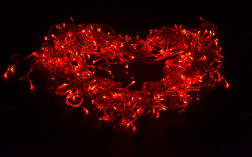 Red Light Colour 220V AC LED Decorative Fairy String Lights Waterproof. Collections Are Allowed.