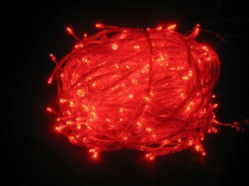 Red Light Colour 220V AC LED Decorative Fairy String Lights Waterproof. Collections Are Allowed.