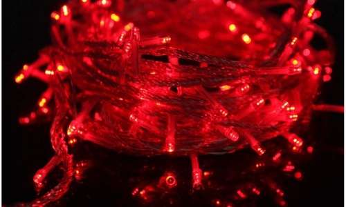 Red Light Colour 220V AC LED Decorative Fairy String Lights Waterproof. Collections Are Allowed.