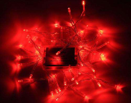Red Light Colour 220V AC LED Decorative Fairy String Lights Waterproof. Collections Are Allowed.