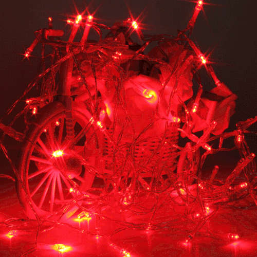 Red Light Colour 220V AC LED Decorative Fairy String Lights Waterproof. Collections Are Allowed.