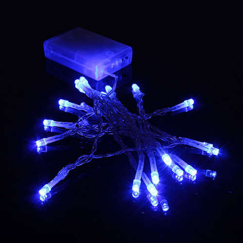 Blue Colour LED Decorative Fairy String Lights Waterproof 3AA Battery Operated. Collections Allowed.
