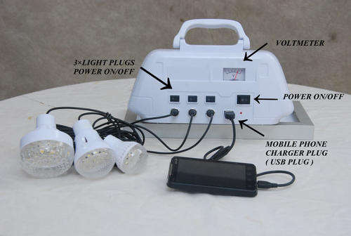 *****FREE SHIPPING***** PORTABLE SOLAR POWER RECHARGEABLE SYSTEM (3-LED LIGHTS + MORE)
