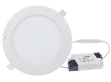 12W LED PANEL CEILING LIGHT COMPLETE WITH FITTINGS AND DRIVER/PSU.