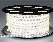100m Cool White 220V LED Strip Light Complete Kit With Connector Plug + End Cap. Collections Allowed