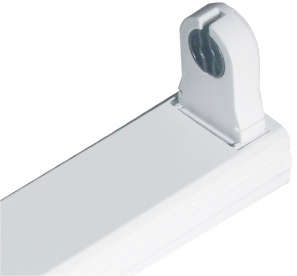 LED Fluorescent Tube Fitting Single Open Channel 2ft 600mm + Connectors. Collections are allowed