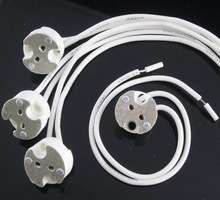 MR16 or MR11 or GU5.3 or G4 Base LED/Halogen Ceramic Lamp Bulb Wired Connector/Socket.