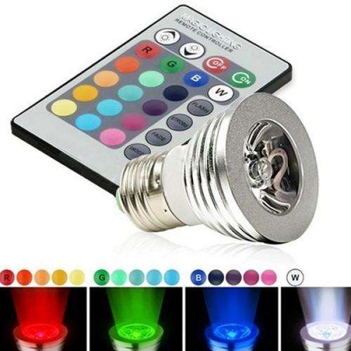 LED Colour Changing RGB Light Bulb with Wireless IR Remote Control. Collections are allowed.