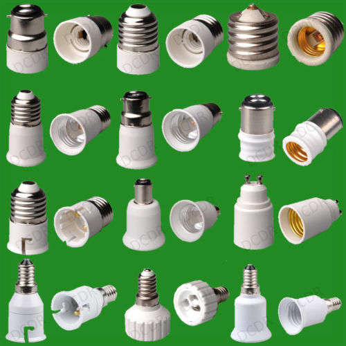 LIGHT BULB SOCKET ADAPTERS / CONVERTERS.... ASSORTED TYPES (New on Bidorbuy)