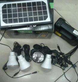 PORTABLE SOLAR LED RECHARGEABLE MINI KIT SYSTEM (3-LED BULBS + MORE).  Collections are allowed.