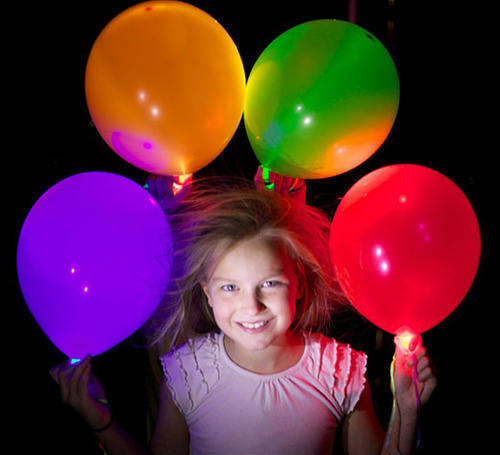 LED GLO BALLOONS (sold in packs of 5 balloons). Collections are allowed.