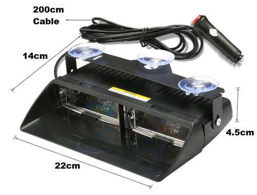 LED Emergency Warning Flash Windscreen Strobe Lights 12V New Design. Collections allowed.