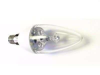 LED Light Bulbs: Candle Type 3W 220V E14 Cool White. Collections are allowed.