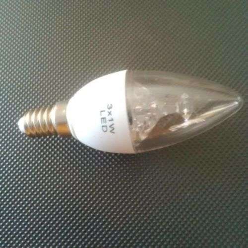 LED Light Bulbs: Candle Type 3W 220V E14 Cool White. Collections are allowed.