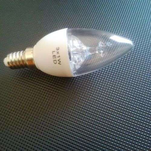 LED Light Bulbs: Candle Type 3W 220V E14 Cool White. Collections are allowed.