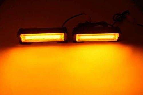 Amber COB LED Emergency Hazard Warning Flash Cluster Strobe Grille Lights 12V. Collections allowed.