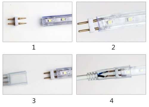 2-Pin Type 6mm, 8mm, 10mm Copper Connector Pins For 220V LED Strip Lights. Collections Are Allowed.