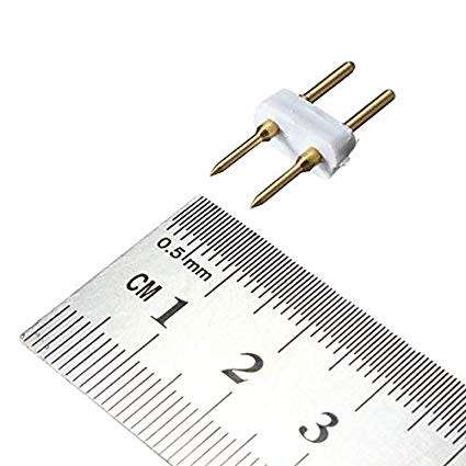 2-Pin Type 6mm, 8mm, 10mm Copper Connector Pins For 220V LED Strip Lights. Collections Are Allowed.