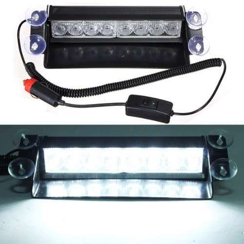 LED White Windscreen Vehicle Strobe Dashboard Flash Light. Collections are allowed.