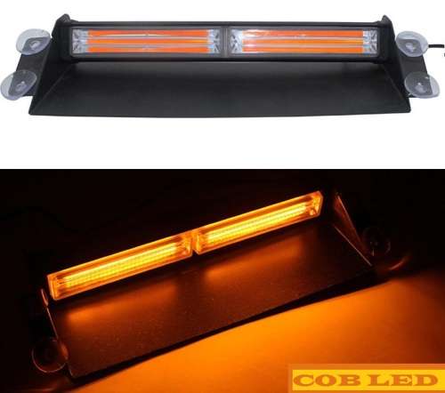 Vehicle Windscreen Amber Orange Yellow COB LED Flash Strobe Dash Light Bar. Collections Allowed.